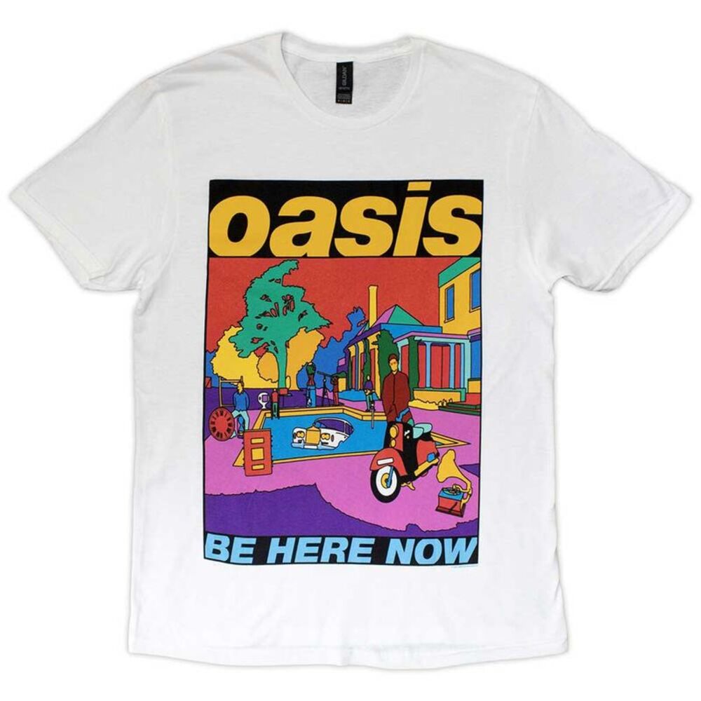 Oasis Unisex Adult Be Here Now Illustration Cotton T-Shirt / White